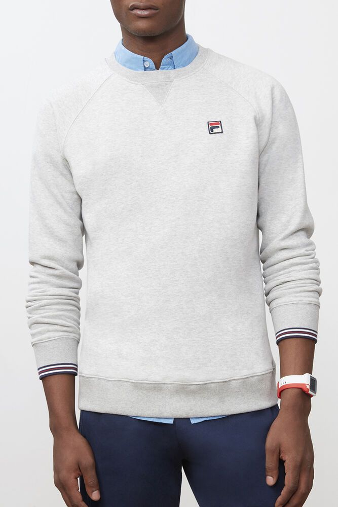 Fila Sweatshirt Herre Grå Pozzi Crew QIH-306147